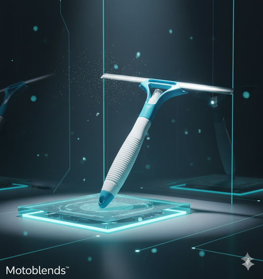 Motoblends™ Rubber & Aluminum Wiper with Built-in Water Sprayer